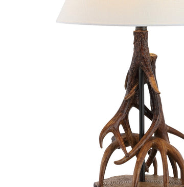Cabell 26" Farmhouse Rustic Iron LED Table Lamp - JONATHAN Y